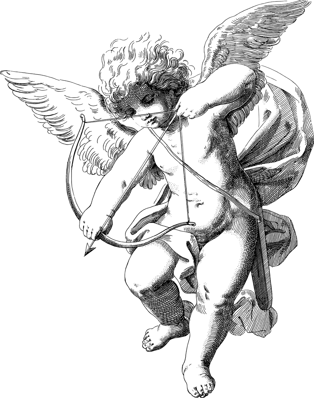 cupid, angel, line art-5782975.jpg